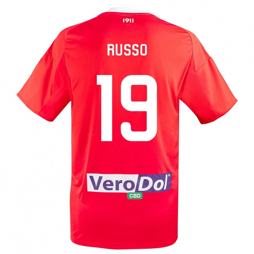 Danxen Herren Marcello Russo #19 Rot Weiß Auswärtstrikot Trikot 2025/26 T-Shirt