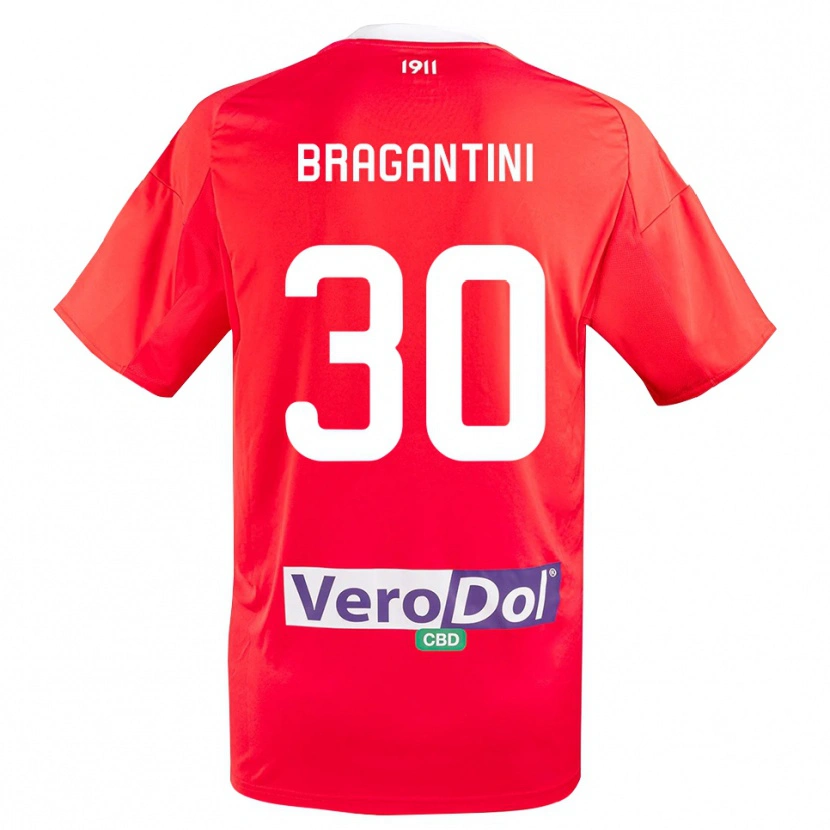 Danxen Herren Davide Bragantini #30 Rot Weiß Auswärtstrikot Trikot 2025/26 T-Shirt