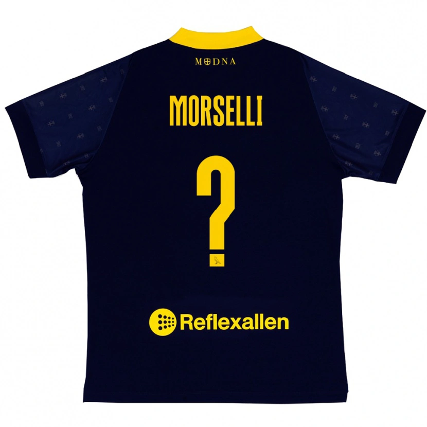 Danxen Herren Gabriele Morselli #0 Marineblau Gelb Auswärtstrikot Trikot 2025/26 T-Shirt