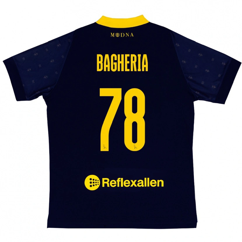 Danxen Herren Fabrizio Bagheria #78 Marineblau Gelb Auswärtstrikot Trikot 2025/26 T-Shirt