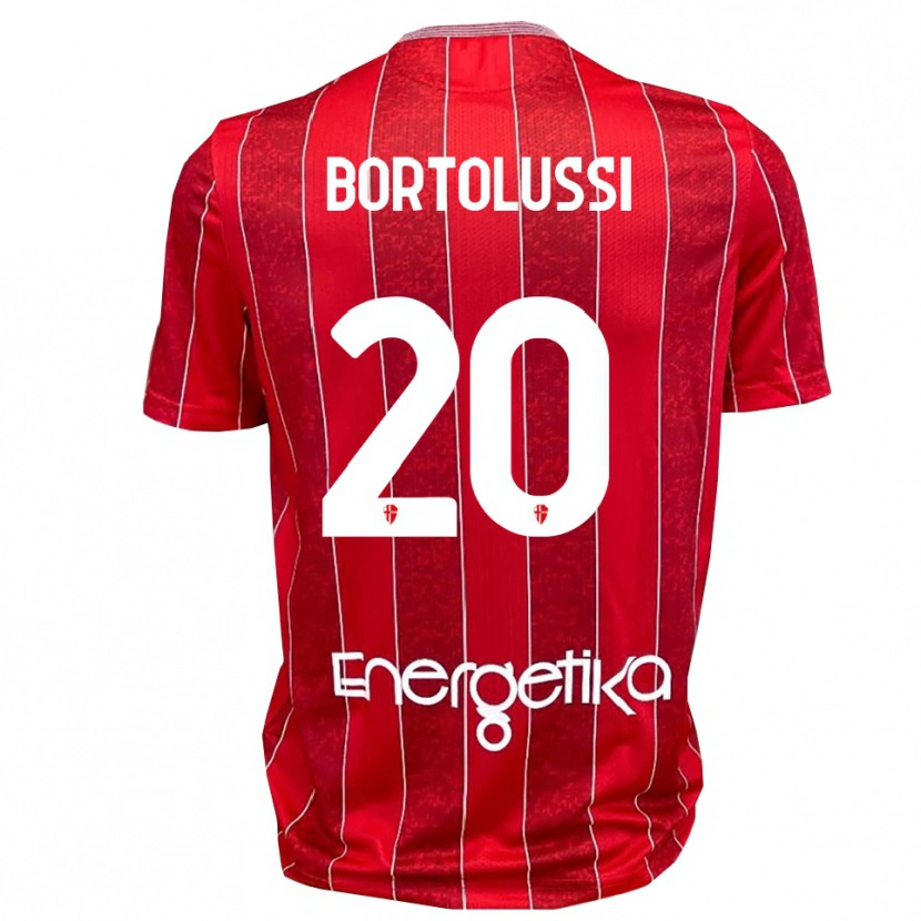 Danxen Herren Mattia Bortolussi #20 Rot Weiß Auswärtstrikot Trikot 2025/26 T-Shirt