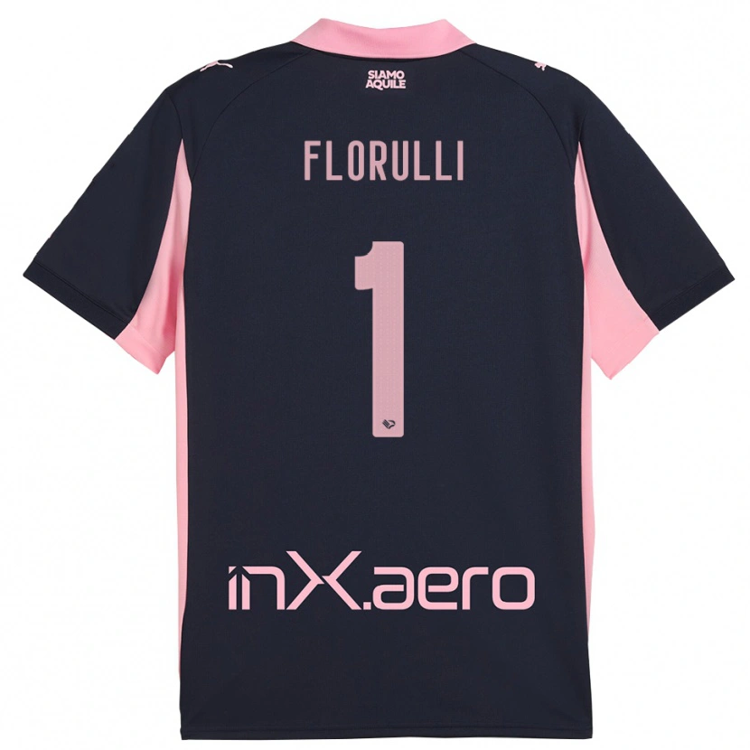 Danxen Herren Gerlando Florulli #1 Marineblau Pink Auswärtstrikot Trikot 2025/26 T-Shirt