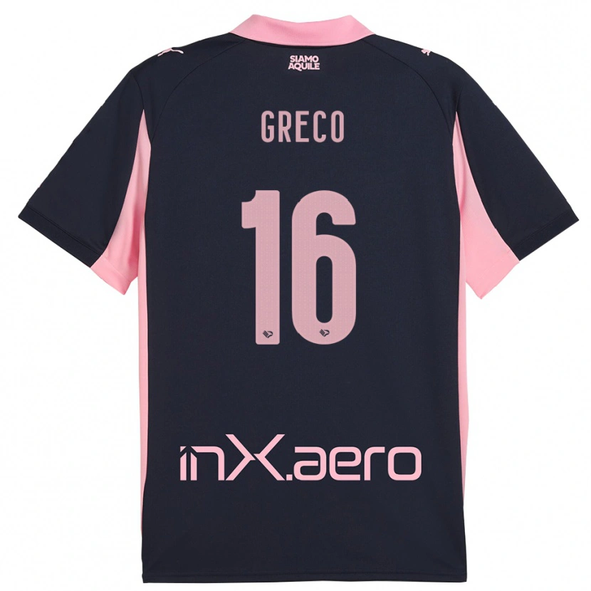 Danxen Herren Riccardo Greco #16 Marineblau Pink Auswärtstrikot Trikot 2025/26 T-Shirt
