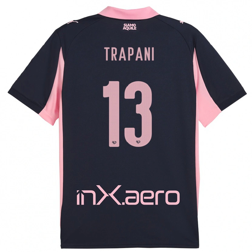 Danxen Herren Nicolò Trapani #13 Marineblau Pink Auswärtstrikot Trikot 2025/26 T-Shirt