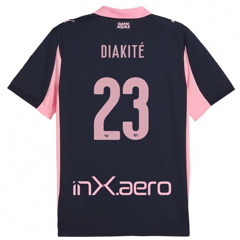 Danxen Herren Salim Diakité #23 Marineblau Pink Auswärtstrikot Trikot 2025/26 T-Shirt