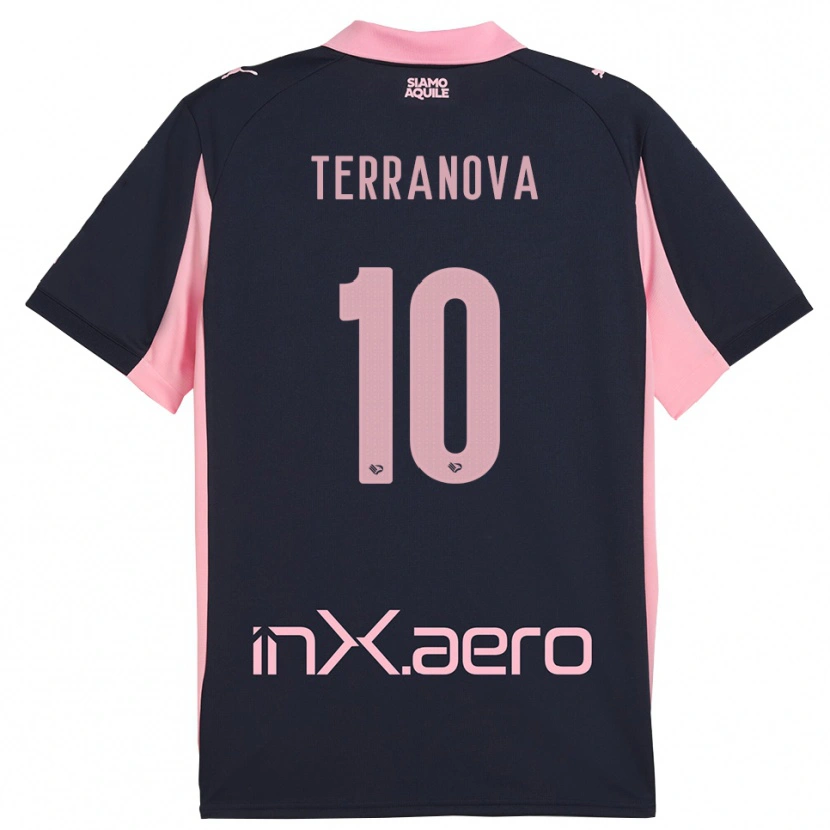 Danxen Herren Mattia Terranova #10 Marineblau Pink Auswärtstrikot Trikot 2025/26 T-Shirt