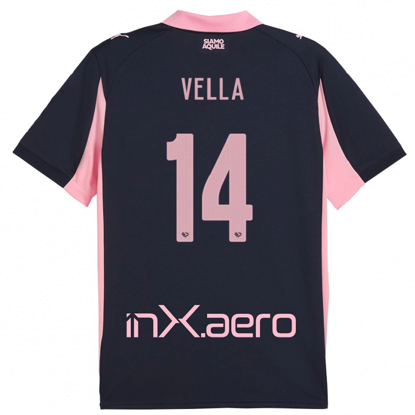 Danxen Herren Andreas Vella #14 Marineblau Pink Auswärtstrikot Trikot 2025/26 T-Shirt
