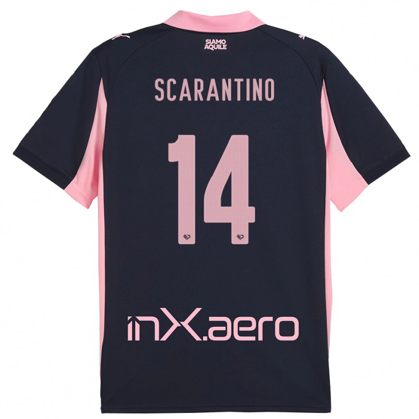 Danxen Herren Giorgio Scarantino #14 Marineblau Pink Auswärtstrikot Trikot 2025/26 T-Shirt