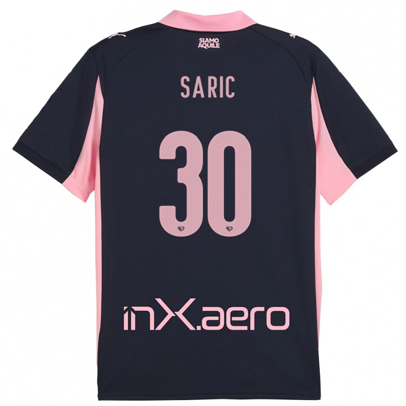 Danxen Herren Dario Saric #30 Marineblau Pink Auswärtstrikot Trikot 2025/26 T-Shirt