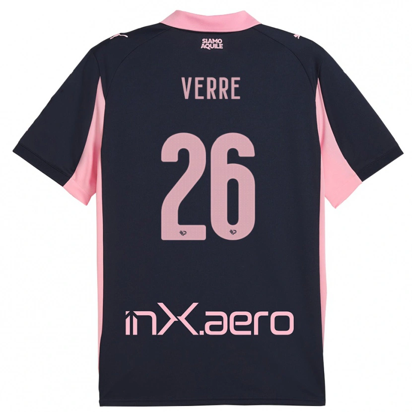 Danxen Herren Valerio Verre #26 Marineblau Pink Auswärtstrikot Trikot 2025/26 T-Shirt