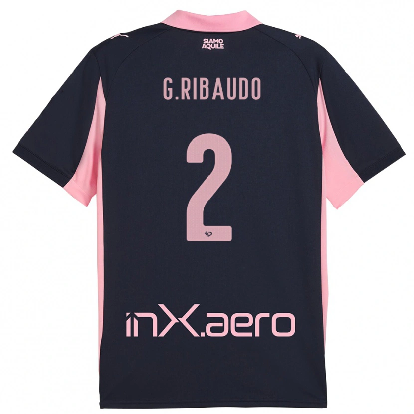 Danxen Herren Giorgio Ribaudo #2 Marineblau Pink Auswärtstrikot Trikot 2025/26 T-Shirt