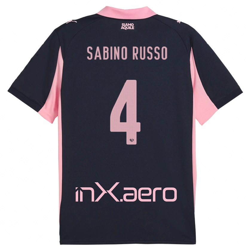 Danxen Herren Alessandro Sabino Russo #4 Marineblau Pink Auswärtstrikot Trikot 2025/26 T-Shirt