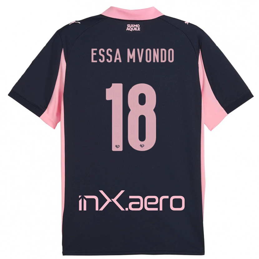 Danxen Herren Troy Evans Essa Mvondo #18 Marineblau Pink Auswärtstrikot Trikot 2025/26 T-Shirt
