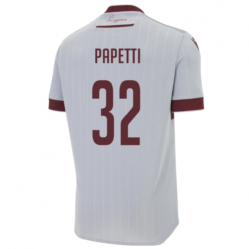 Danxen Herren Andrea Papetti #32 Burgund Weiß Auswärtstrikot Trikot 2025/26 T-Shirt