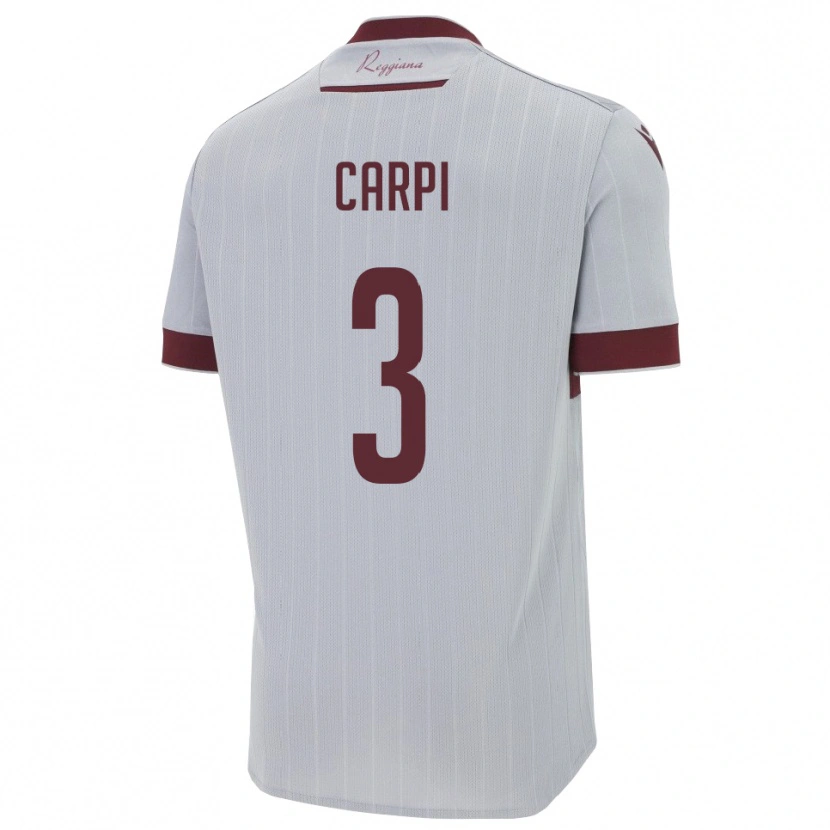 Danxen Herren Filippo Carpi #3 Burgund Weiß Auswärtstrikot Trikot 2025/26 T-Shirt