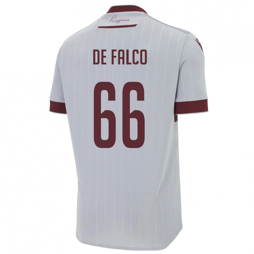 Danxen Herren Cristian De Falco #66 Burgund Weiß Auswärtstrikot Trikot 2025/26 T-Shirt