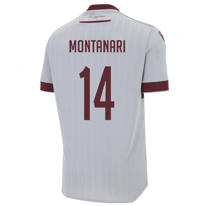 Danxen Herren Giacomo Montanari #14 Burgund Weiß Auswärtstrikot Trikot 2025/26 T-Shirt