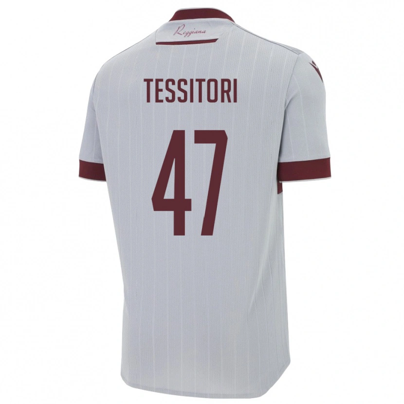 Danxen Herren Matteo Tessitori #47 Burgund Weiß Auswärtstrikot Trikot 2025/26 T-Shirt