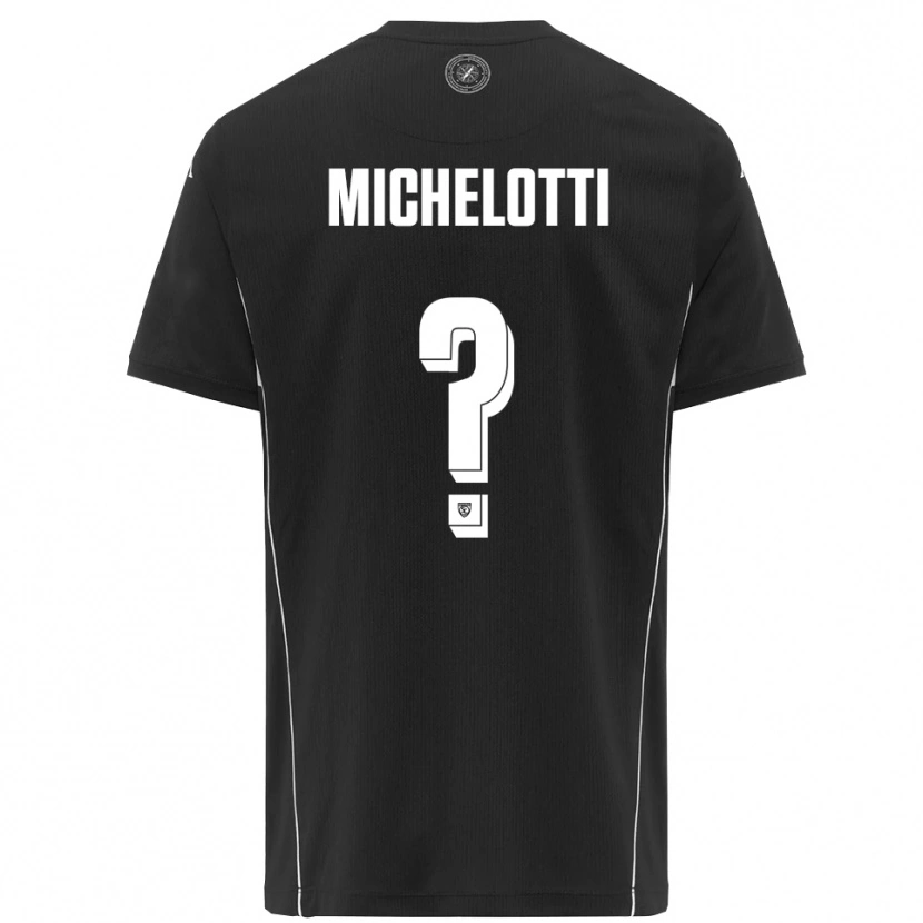 Danxen Herren Tommaso Michelotti #0 Schwarz Weiß Auswärtstrikot Trikot 2025/26 T-Shirt