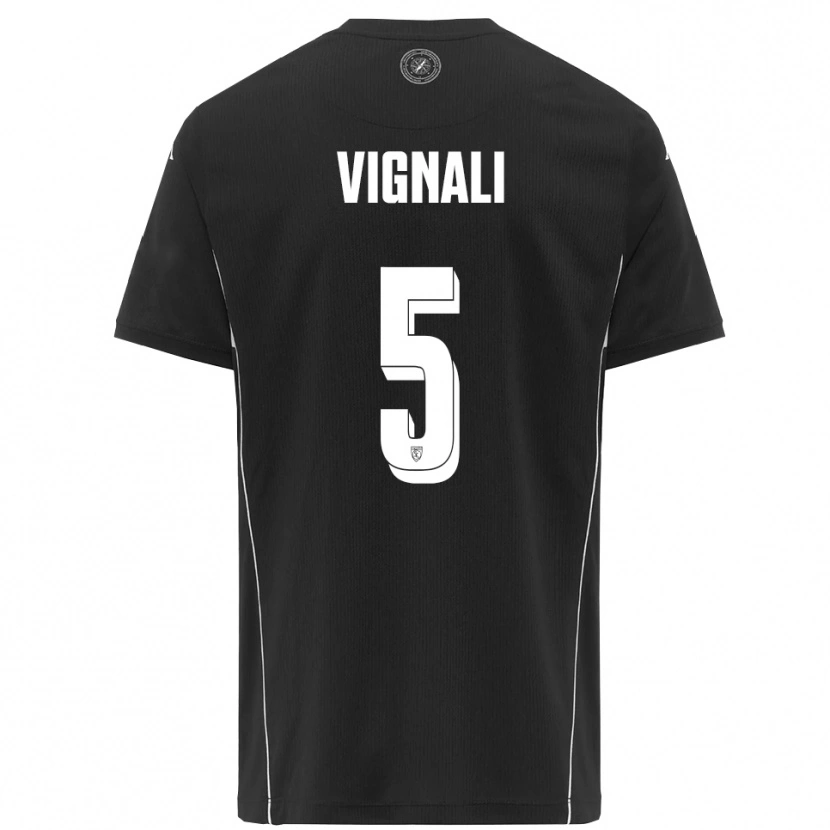 Danxen Herren Diego Vignali #5 Schwarz Weiß Auswärtstrikot Trikot 2025/26 T-Shirt
