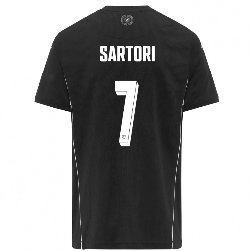 Danxen Herren Giovanni Sartori #7 Schwarz Weiß Auswärtstrikot Trikot 2025/26 T-Shirt