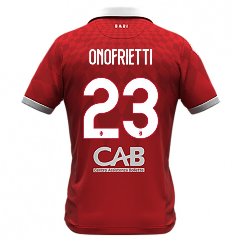 Danxen Herren Vincenzo Onofrietti #23 Rot Weiß Auswärtstrikot Trikot 2025/26 T-Shirt