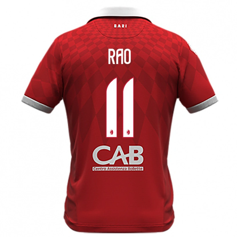 Danxen Herren Emanuele Rao #11 Rot Weiß Auswärtstrikot Trikot 2025/26 T-Shirt
