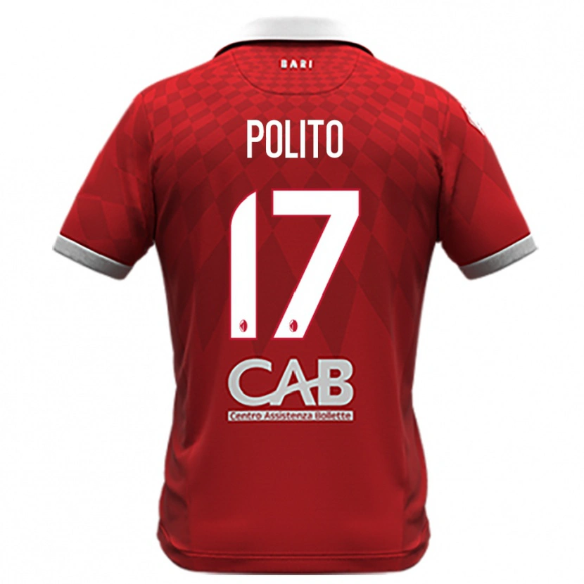 Danxen Herren Fabio Polito #17 Rot Weiß Auswärtstrikot Trikot 2025/26 T-Shirt