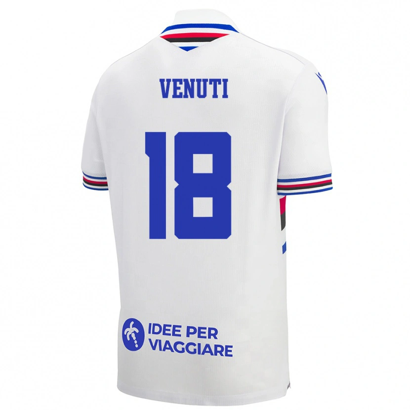 Danxen Herren Lorenzo Venuti #18 Weiß Blau Rot Auswärtstrikot Trikot 2025/26 T-Shirt