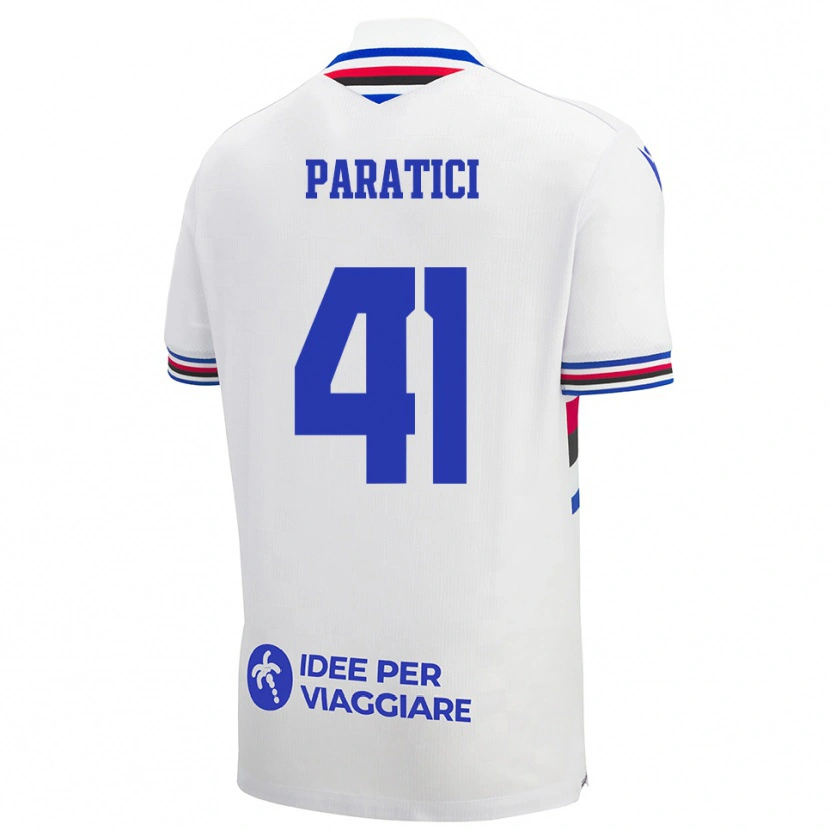 Danxen Herren Lorenzo Paratici #41 Weiß Blau Rot Auswärtstrikot Trikot 2025/26 T-Shirt
