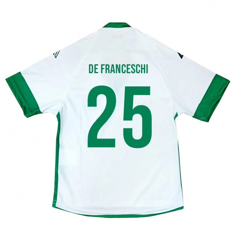 Danxen Herren Edoardo De Franceschi #25 Weiß Grün Blau Auswärtstrikot Trikot 2025/26 T-Shirt