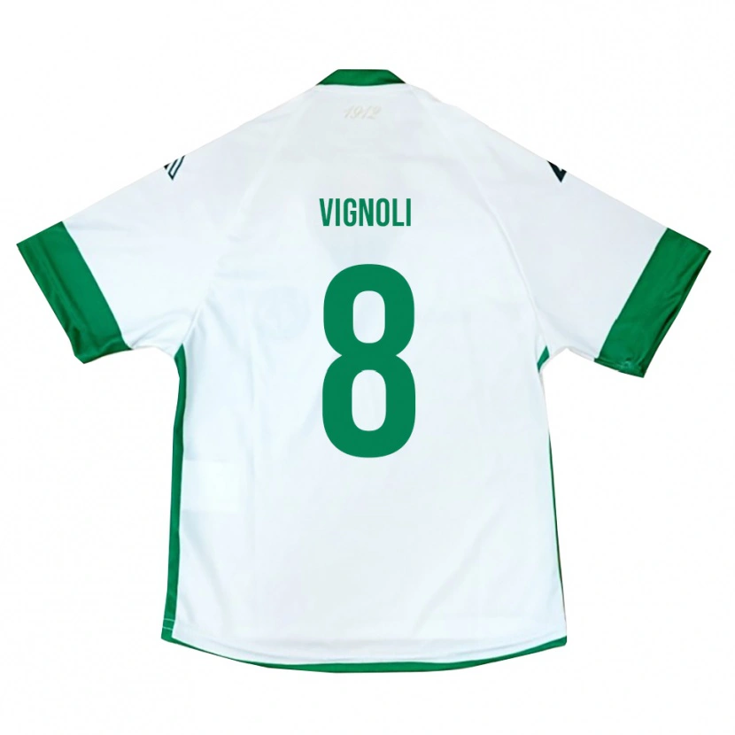 Danxen Herren Matteo Vignoli #8 Weiß Grün Blau Auswärtstrikot Trikot 2025/26 T-Shirt