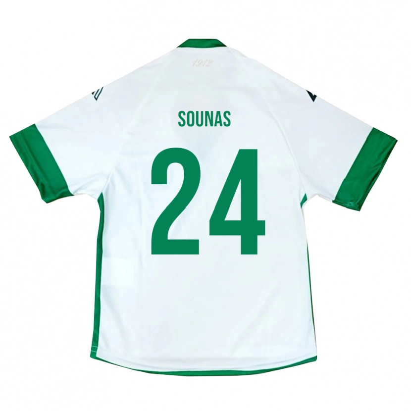 Danxen Herren Dimitrios Sounas #24 Weiß Grün Blau Auswärtstrikot Trikot 2025/26 T-Shirt