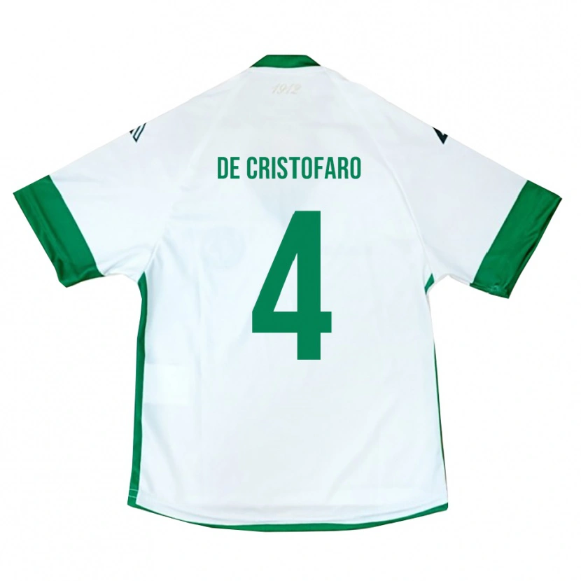 Danxen Herren Antonio De Cristofaro #4 Weiß Grün Blau Auswärtstrikot Trikot 2025/26 T-Shirt
