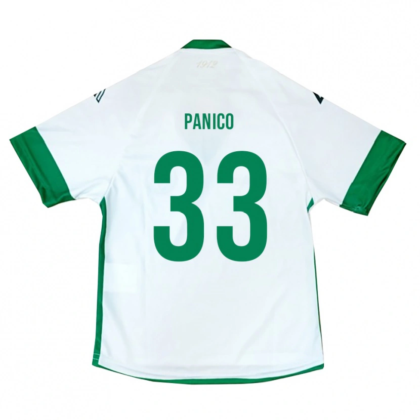 Danxen Herren Giuseppe Panico #33 Weiß Grün Blau Auswärtstrikot Trikot 2025/26 T-Shirt