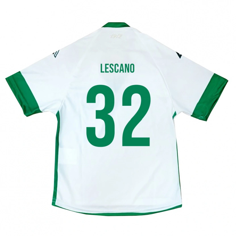 Danxen Herren Facundo Lescano #32 Weiß Grün Blau Auswärtstrikot Trikot 2025/26 T-Shirt