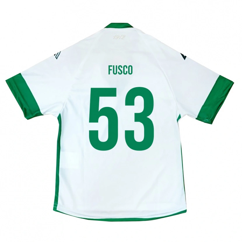 Danxen Herren Salvatore Fusco #53 Weiß Grün Blau Auswärtstrikot Trikot 2025/26 T-Shirt