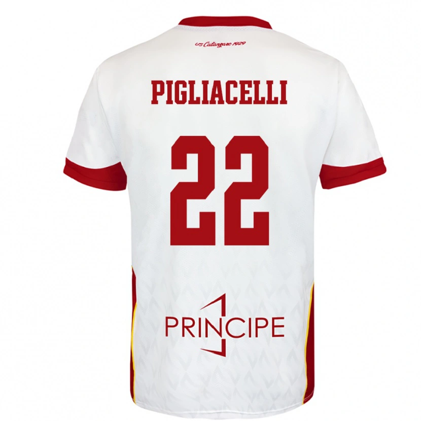 Danxen Herren Mirko Pigliacelli #22 Weiß Rot Auswärtstrikot Trikot 2025/26 T-Shirt
