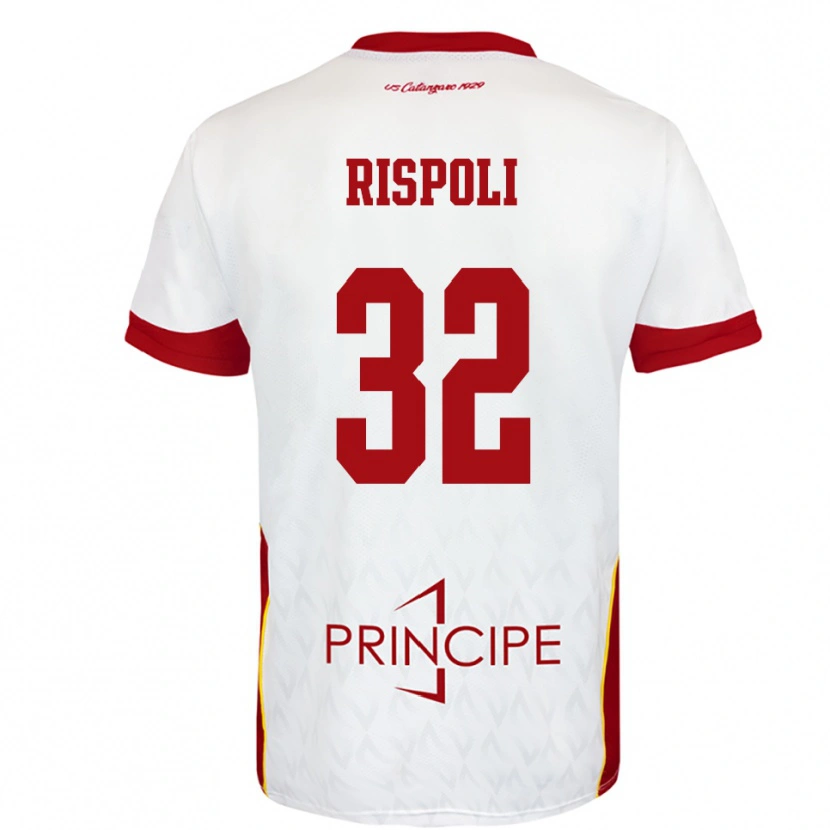 Danxen Herren Fabio Rispoli #32 Weiß Rot Auswärtstrikot Trikot 2025/26 T-Shirt