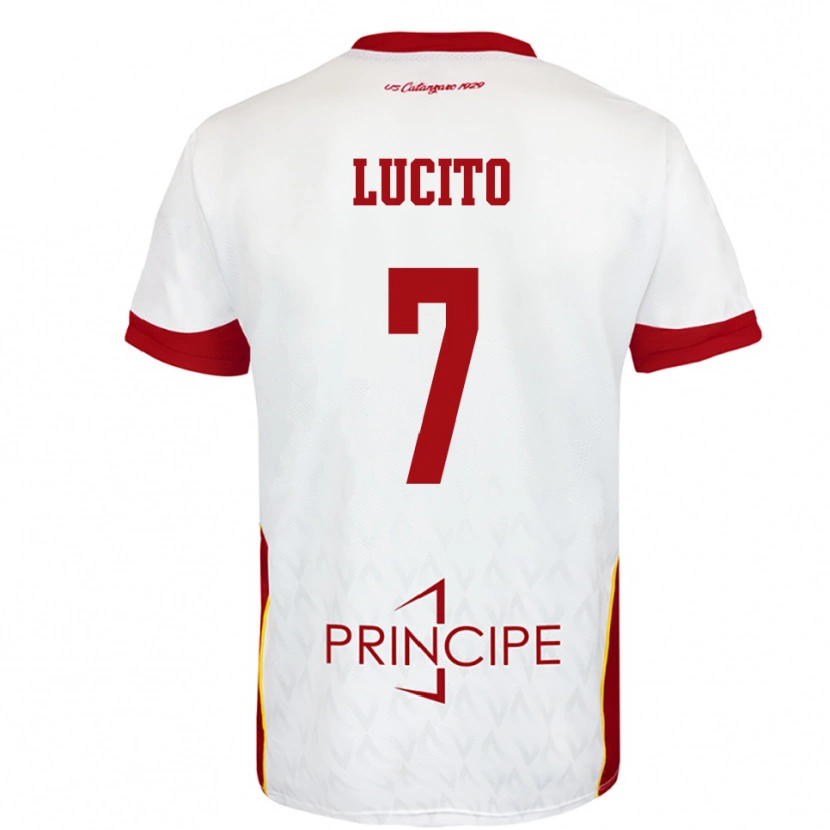 Danxen Herren Adriano Lucito #7 Weiß Rot Auswärtstrikot Trikot 2025/26 T-Shirt