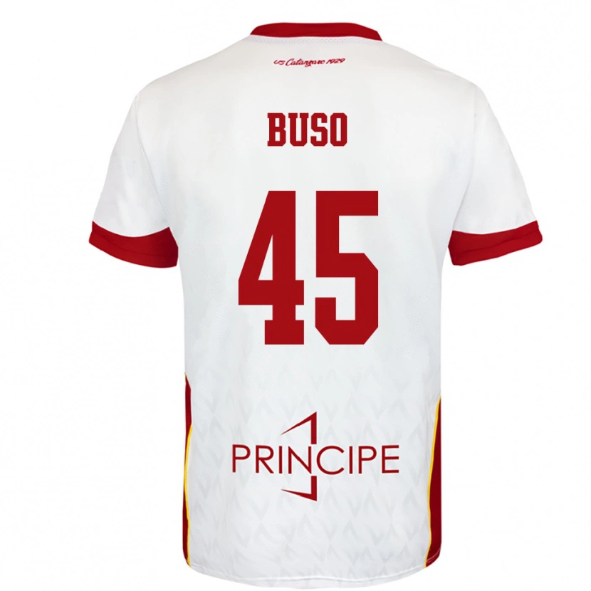 Danxen Herren Nicolò Buso #45 Weiß Rot Auswärtstrikot Trikot 2025/26 T-Shirt