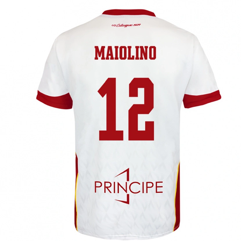 Danxen Herren Alex Maiolino #12 Weiß Rot Auswärtstrikot Trikot 2025/26 T-Shirt