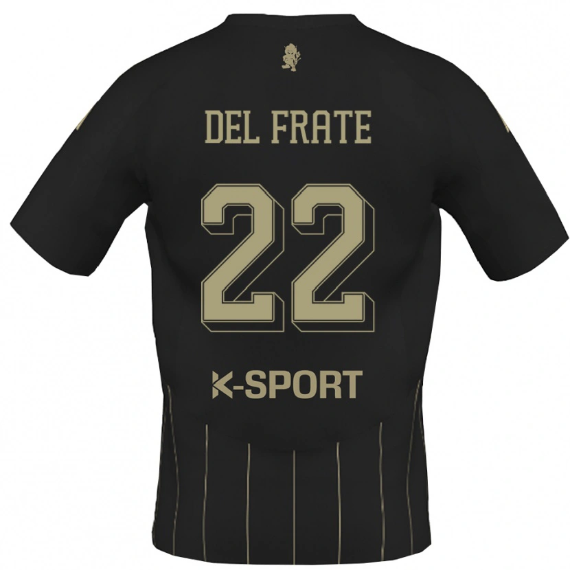Danxen Herren Federico Del Frate #22 Grau Weiß Auswärtstrikot Trikot 2025/26 T-Shirt
