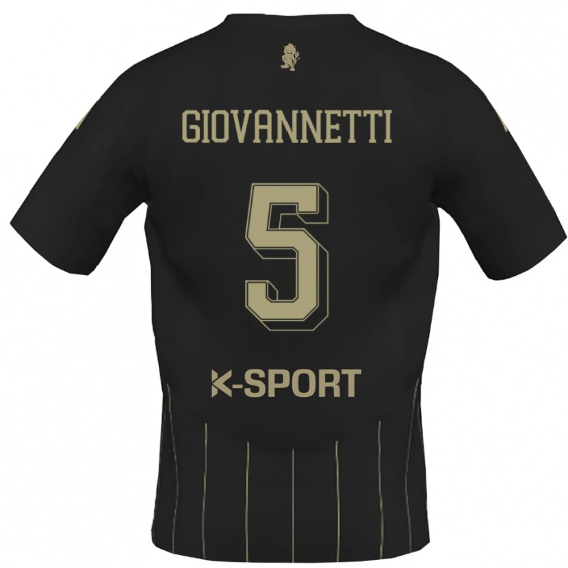 Danxen Herren Elia Giovannetti #5 Grau Weiß Auswärtstrikot Trikot 2025/26 T-Shirt