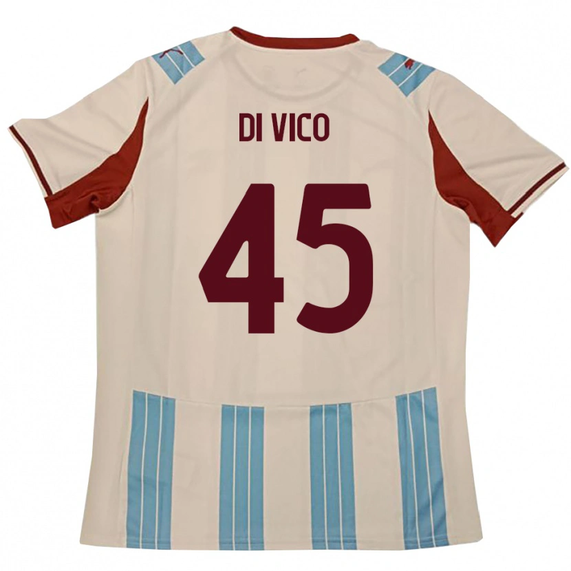 Danxen Herren Rocco Di Vico #45 Himmelblau Weiß Auswärtstrikot Trikot 2025/26 T-Shirt