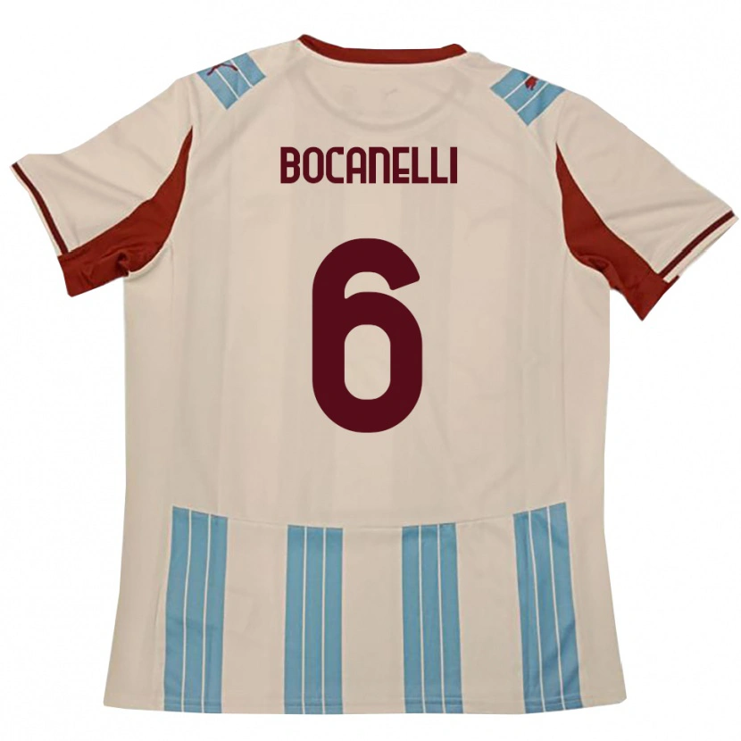 Danxen Herren Giovanni Bocanelli #6 Himmelblau Weiß Auswärtstrikot Trikot 2025/26 T-Shirt