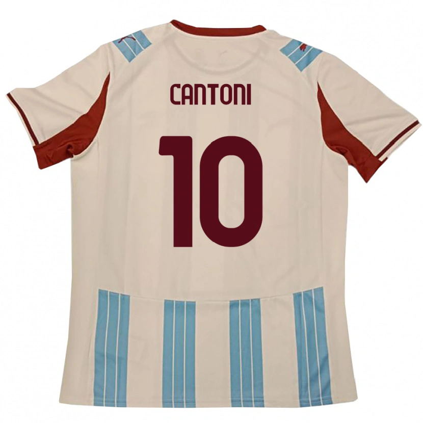 Danxen Herren Simone Cantoni #10 Himmelblau Weiß Auswärtstrikot Trikot 2025/26 T-Shirt