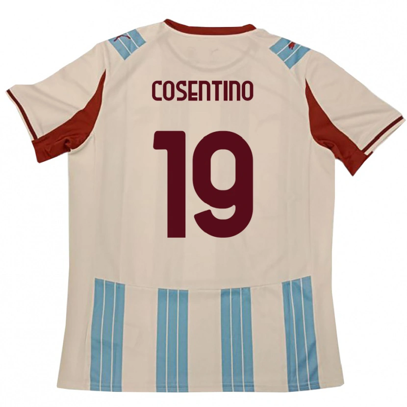 Danxen Herren Aldo Cosentino #19 Himmelblau Weiß Auswärtstrikot Trikot 2025/26 T-Shirt