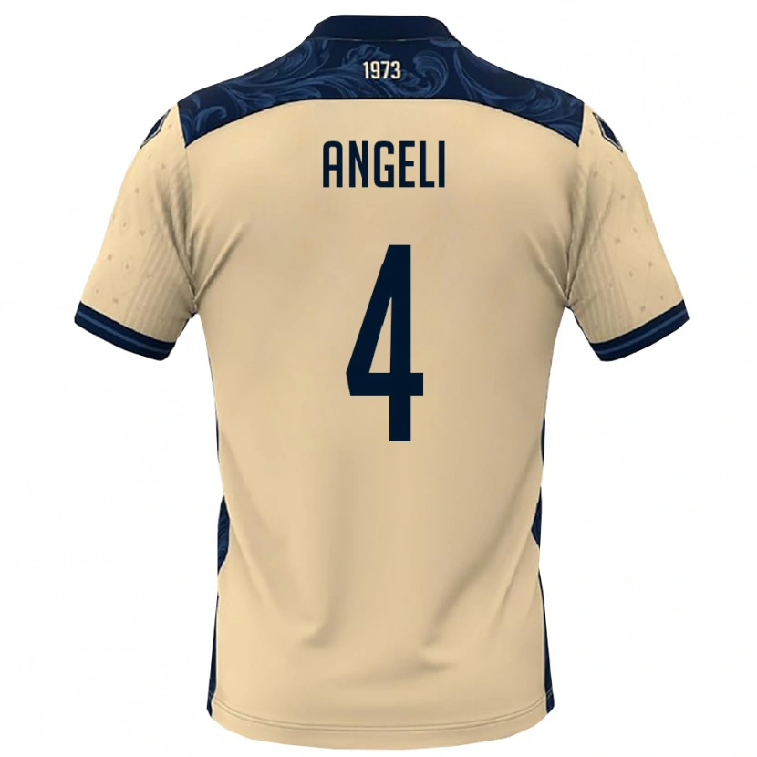 Danxen Herren Matteo Angeli #4 Weiß Marineblau Auswärtstrikot Trikot 2025/26 T-Shirt
