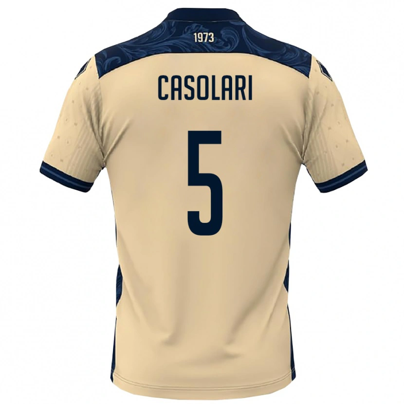 Danxen Herren Federico Casolari #5 Weiß Marineblau Auswärtstrikot Trikot 2025/26 T-Shirt